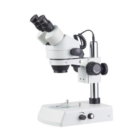 Sztereomikroszkóp - binokuláris, felső és középső megvilágítással, zoom