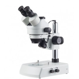 Sztereomikroszkóp - trinokuláris, felső és középső megvilágítással, zoom