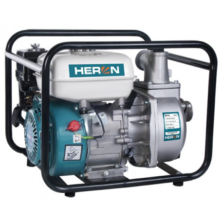 Heron benzinmotoros vízszivattyú 5,5 LE,max.600l/min, max.7m szívómélység,max. 28m nyomómagasság, 50mm (2") csőátmérő (EPH-50)
